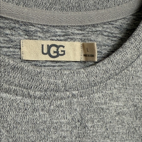 UGG Heather Gray Cropped Crew Neck Top Large - Picture 2 of 6
